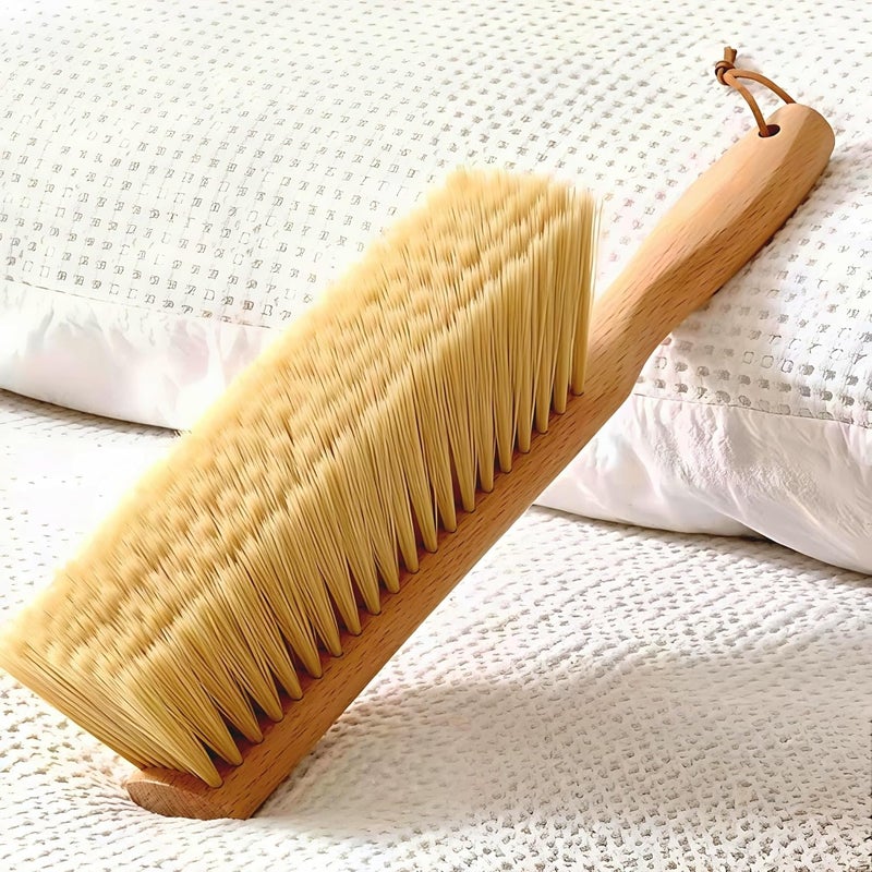 OAKART Hand Brush Soft Bristles Wooden Handle Small Hand Sweeper Brush 14 Inch Long (2pcs Yellow) - Image 5
